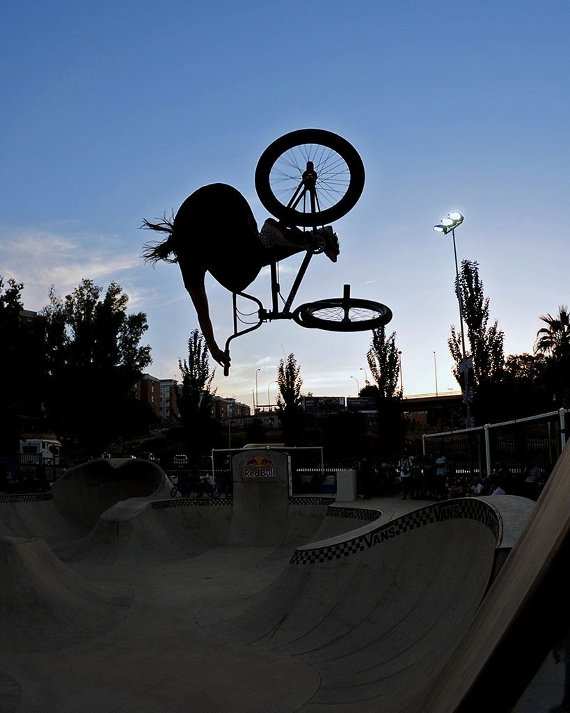 Imagen de la Vans BMX Pro Cup disputada en el skatepark Pedro Alcántara de Málga. Michel Martin Pics